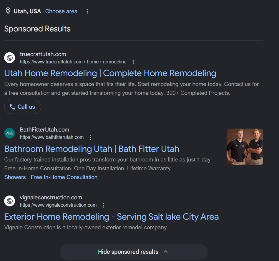 Google Ads for home remodelers